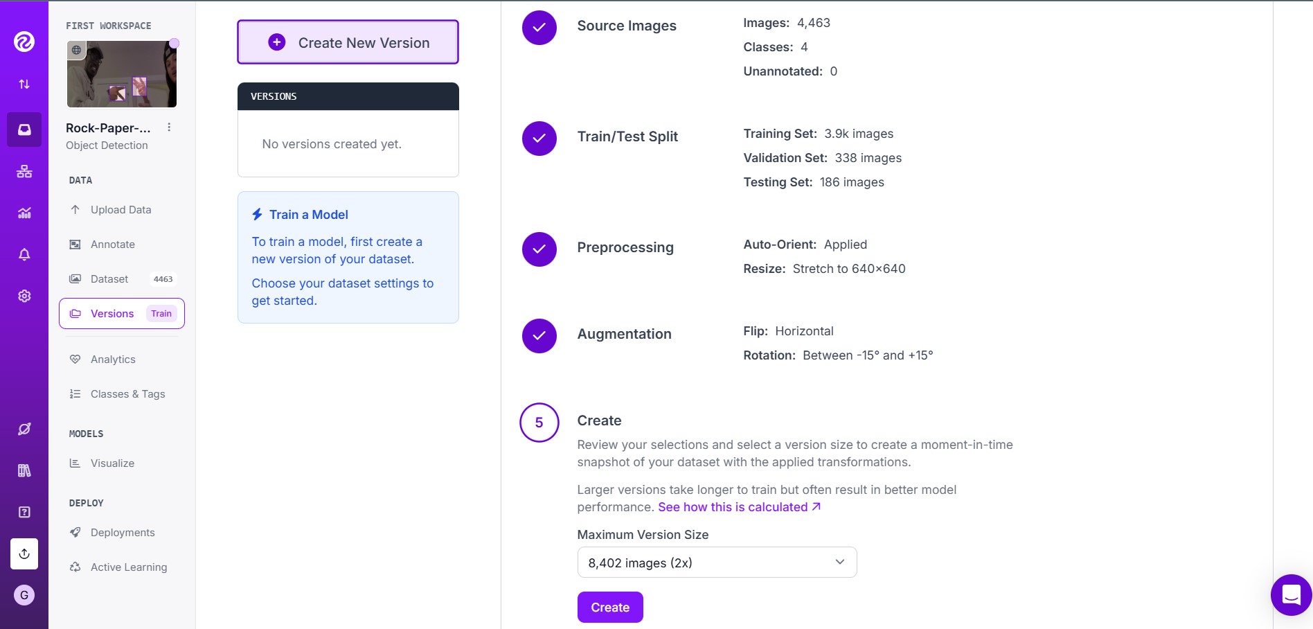 Roboflow Dashboard